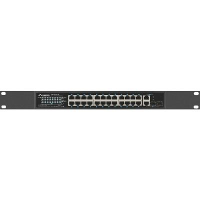 LANBERG Switch Rack 19" RSFE-24P-2C-360 24x 100MB PoE+/2x Combo Gigabit 360W