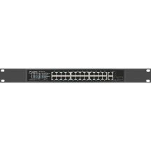 LANBERG Switch Rack 19" RSFE-24P-2C-360 24x 100MB PoE+/2x Combo Gigabit 360W