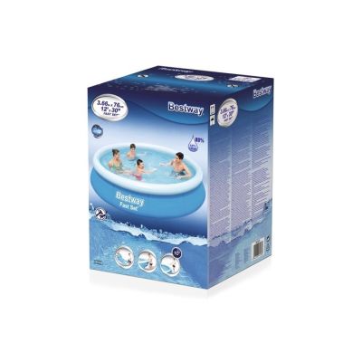 5. Bestway Fast Set 57273 Aufblasbarer Pool für den Außenbereich, rund, 5377 l, blau
