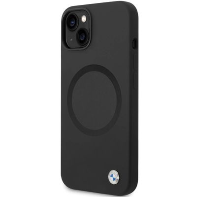 2. BMW BMHMP14SSILBK2 Hülle für iPhone 14 – schwarz Signature Liquid Silicone MagSafe