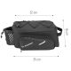 4. Wozinsky Fahrrad-Gepäckträgertasche mit Schultergurt, 9 l (Regenschutz inklusive), Schwarz (WBB22BK)