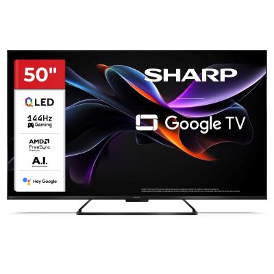 10. SHARP 50HR7265E QLED 50" 4K Ultra HD Google TV Dolby Digital Plus DVB-T2 Schwarz