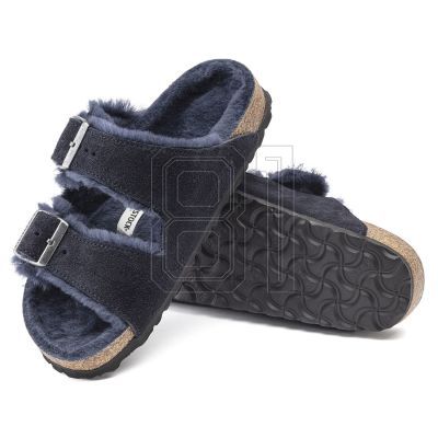 3. Birkenstock Arizona VL Shearling Midnight Insulated Flip-Flops Suede Leather Narrow (1020583)