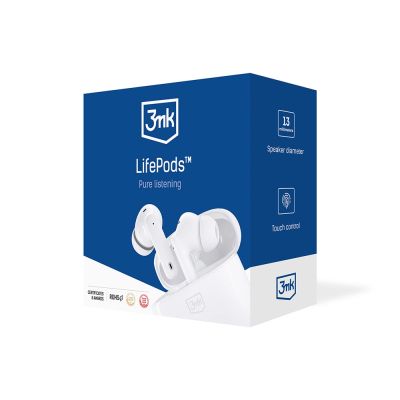 9. 3mk LifePods kabellose In-Ear-Kopfhörer mit Bluetooth 5.3 ANC – Weiß