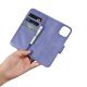 14. iCarer Wallet Case 2in1 Cover iPhone 14 Plus Anti-RFID Leder Flip Case Hellviolett (WMI14220727-LP)