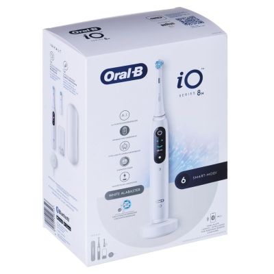 16. Oral-B iO Series 8N Zahnbürste aus weißem Alabaster