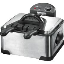 Clatronic FR 3195 Fritteuse (4 l; 2000 W; Edelstahl)