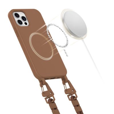 3. Tech-Protect MagNecklace MagSafe-Hülle für iPhone 12 / 12 Pro – braun