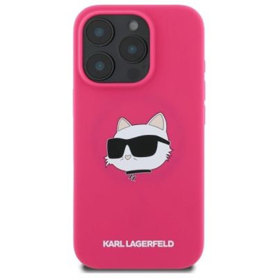 3. Karl Lagerfeld Silikon Choupette Head MagSafe Hülle für iPhone 16 Pro – Rosa