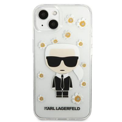 3. Karl Lagerfeld Flower Ikonik Karl Case für iPhone 13 mini - Transparent