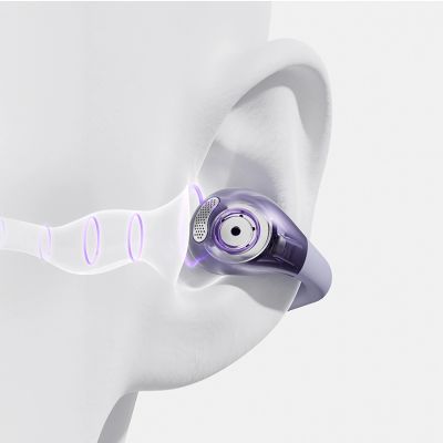 8. OWS QCY Crossky C30 Ohrhörer mit Clip, IPX4, Bluetooth 5.4 – Lila