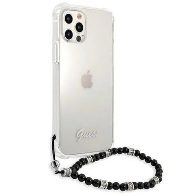4. Guess GUHCP12MKPSBK iPhone 12/12 Pro 6.1" Transparente Hartschale Black Pearl