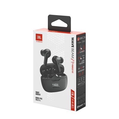 9. JBL Wave Beam kabellose In-Ear-Kopfhörer Bluetooth 5.2 IP54 IPX2 – Schwarz