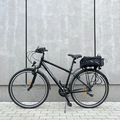 21. Wozinsky Fahrrad-Gepäckträgertasche mit Schultergurt, 9 l (Regenschutz inklusive), Schwarz (WBB22BK)