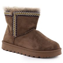 Potocki Damen-Schneestiefel aus braunem Wildleder 06303