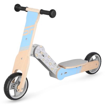 3. Spokey WOO-RIDE MULTI 940906 2-in-1 Laufrad und Kinderroller, blau