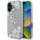 Guess Grained Roses Big 4G Logo iPhone 16 Hülle - Lila