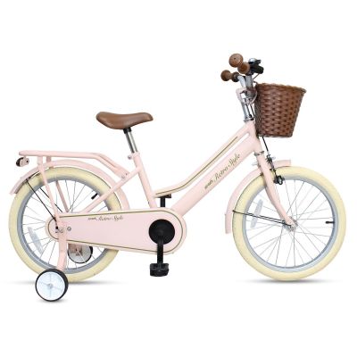 4. Kinderfahrrad 18 Zoll Retro-Stil Pink Enero