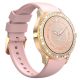4. VELTORI VT360-1 Damen-Smartwatch, pinkes Silikonarmband