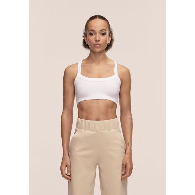 3. CASALL Damen Sporttop mit definiertem Rippstrick, Weiß