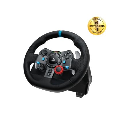 6. Logitech G 941-000113 Gamecontroller, schwarzes USB-Lenkrad + Pedale, analog/digital, kompatibel mit PC, PlayStation 4, PlayStation 5 und PlayStation 3