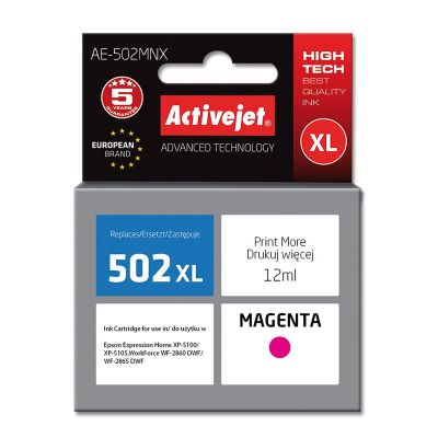 Activejet AE-502MNX Tinte (ersetzt Epson 502XL W34010; Supreme; 12 ml; rot)