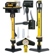 DUNLOP WORKSHOP FAHRRADPUMPE 230 PSI (16 BAR) MIT MANOMETER GELB