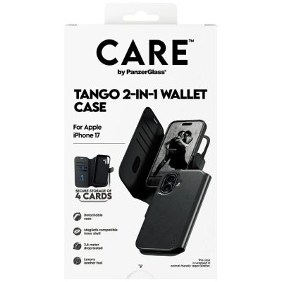 5. CARE by PanzerGlass Feature Tango 2in1 Wallet Case MagSafe für iPhone 17 - Schwarz