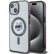 Karl Lagerfeld KLHMP15MHCHNOTK iPhone 15 Plus 6,7" transparentes Hardcase IML Choupette`s Head MagSafe