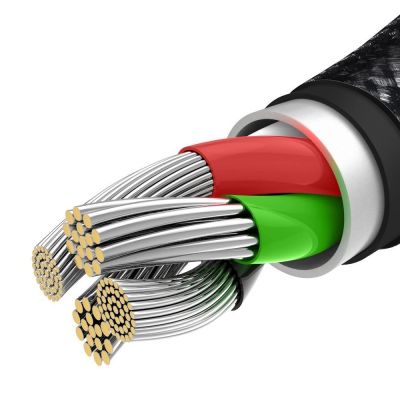 6. Baseus Tungsten 3in1 USB-Kabel - USB Typ C / Lightning / Micro-USB 3,5 A 1,5 m schwarz (CAMLTWJ-01)