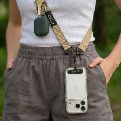 10. Tech-Protect C9S Umhängetasche mit Seil für Handys – Beige