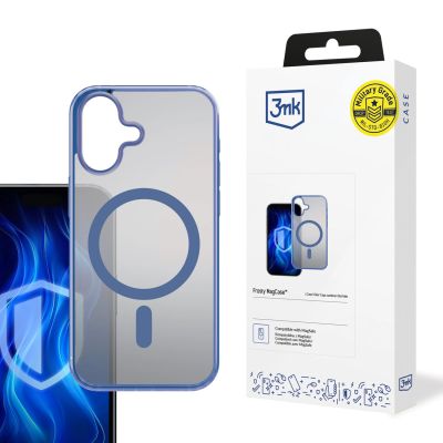 3mk Frosty MagCase Blue Hülle für Apple iPhone 16 Plus – transparent