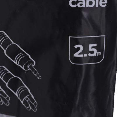 4. GEMBIRD CCA-458-2,5M Kabel (2x Cinch M - Mini Jack M; 2,5 m; schwarz)