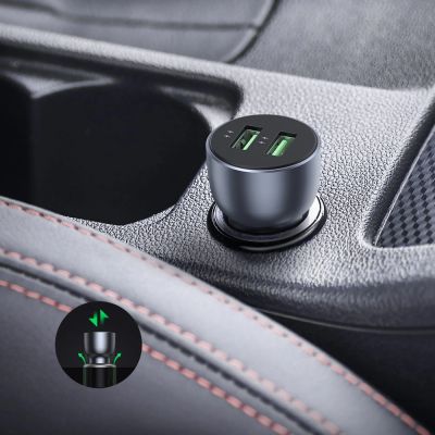 6. Ugreen Auto Schnellladegerät 2x USB 36W Quick Charge SCP FCP AFC grau (CD213 10144)