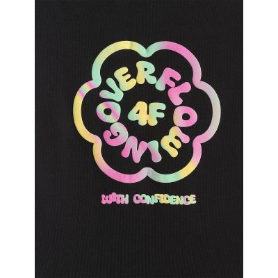 9. Locker geschnittenes Mädchen-T-Shirt mit Aufdruck 4F 4FJRSS26TTSHF4137-020S