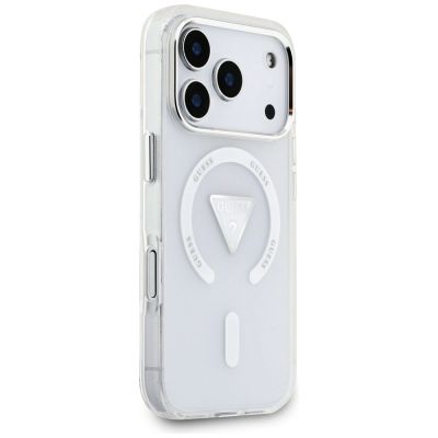 4. Guess IML Gradient Triangle Logo MagSafe Hülle für iPhone 17 Pro - Transparent