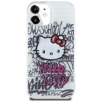 3. Hello Kitty IML Kitty On Bricks Graffiti Hülle für iPhone 15 – weiß