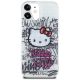 3. Hello Kitty IML Kitty On Bricks Graffiti Hülle für iPhone 15 – weiß