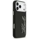 4. Karl Lagerfeld FW Grained Signature Logo Case für iPhone 17 Pro Max - Schwarz