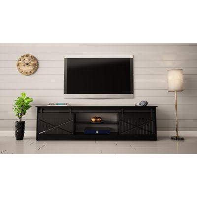 4. TV-Schrank GRANERO 200x56,7x35 schwarz/schwarz-Kombination