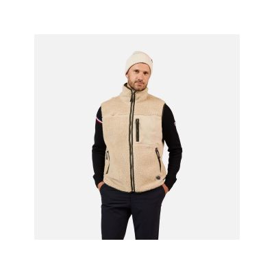 ROSSIGNOL Herren-Trainingsweste aus Sherpa-Fleece, Grau