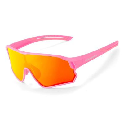 Rockbros 14110009004 polarisierte Fahrradbrille für Kinder von 8-14 Jahren - rosa