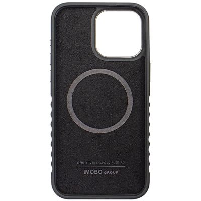 6. Audi Echtledertasche mit MagSafe für iPhone 14 Pro Max – Schwarz und Rot