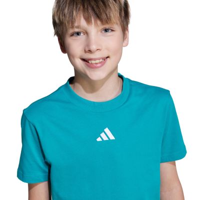 4. adidas Essentials Tee 160 Grünes Kinder-T-Shirt JW0005