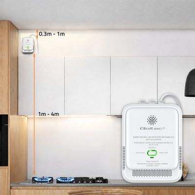 6. QOLTEC ERDGASLECKSENSOR | CH4-DETEKTOR | NG | TUYA | WLAN | 85DB-ALARM | LED