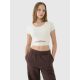 Damen Crop Top schlichtes T-Shirt 4F 4FRSS25TTSHF2695-11S