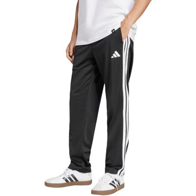 adidas Herren-Trikothose mit 3 Streifen, normaler Passform und offenem Saum, Schwarz, JI8802