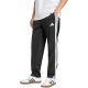 adidas Herren-Trikothose mit 3 Streifen, normaler Passform und offenem Saum, Schwarz, JI8802