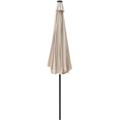 12. Gartenschirm mit LED-Beleuchtung, 300 cm, Beige