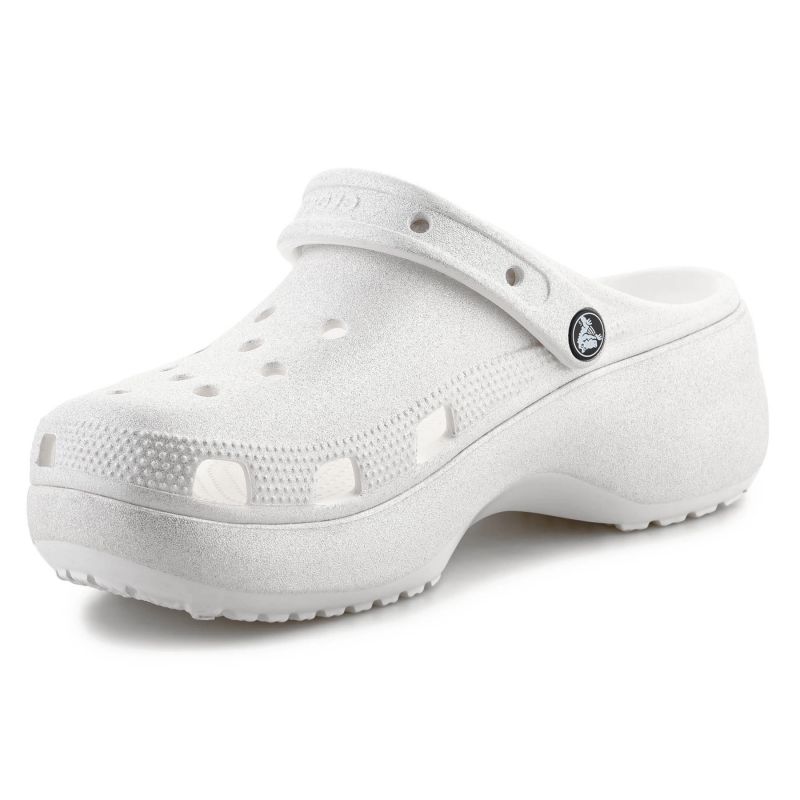 4. Crocs Classic Platform Glitter Clog W 207241-0WV Kreide